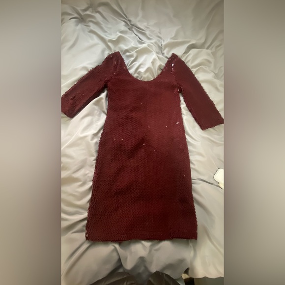 bb dakota burgundy dress Dakota Velvet Dress main image 0